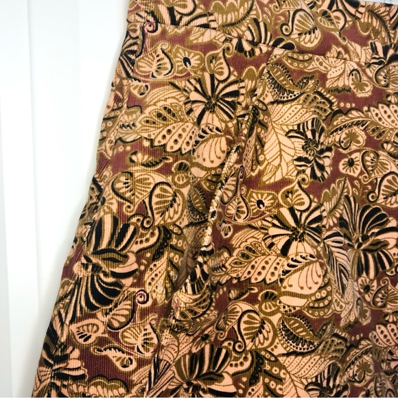 Zara Skirts Zara Corduroy Botanical Printed Mini Skirt- size XS - Picture 5 of 10
